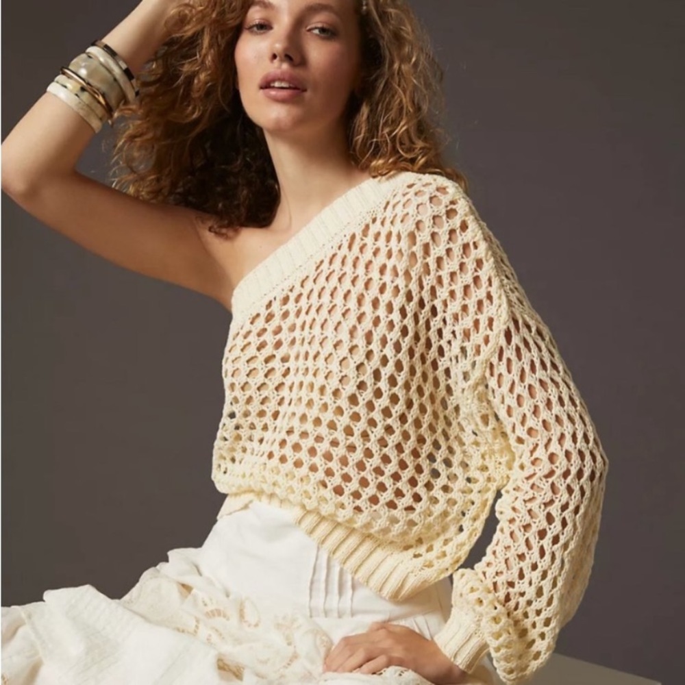 Anthropologie One Shoulder Sweater